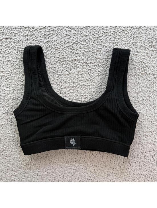 Darc Sport Wolves Ribbed Sports Bra Black XS 10 of 400 Gym Limited Edition Rare - Picture 2 of 7